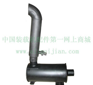 【装载机配件 上柴D6114发动机专用 卧式消声器 品质保证】价格_厂家_图片